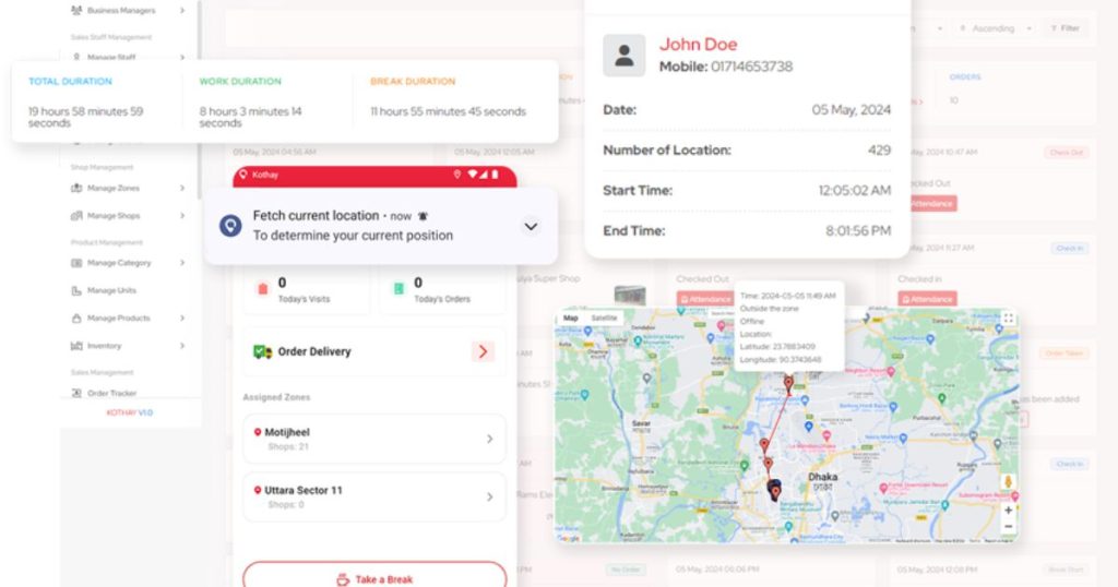 Real Time Salesman Tracking